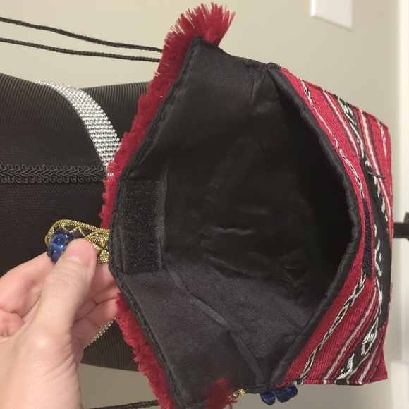 Authentic Peruvian Square Shaped Satchel/Crossbody Handbag Purse - Picture 8 of 12